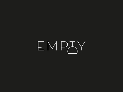 Logo Design Concept - Empty branding design elegant empty glass logo logo design logos logotype minimalist minimalist logo wine wine glass wine logo