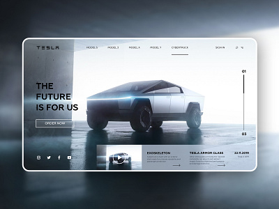 Cybertruck Tesla | Landing page 2019 car cyberpunk 2077 cybertruck tesla elon musk minimalism redesign tesla uiux webdesign website concept