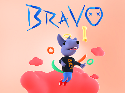 BRAVO 3d animals c4d character design illustration ilustración