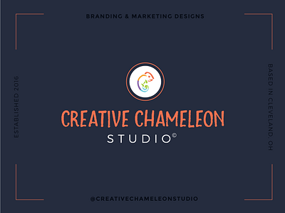 Creative Chameleon Studio // Logo Design branding design graphic design illustration illustrator logo logo design marketing materials typography