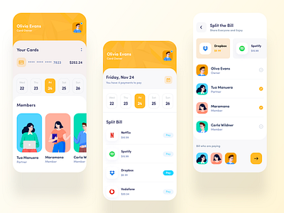 Split Payment App 2019 trend appdesign application clean design design minmal popular product design product designer trend trendy ui uidesign uidesigner uiux ux uxdesigner