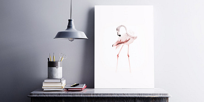 The Fading Flamingo - Photograph bird decor lightroom photo photography pink poster print