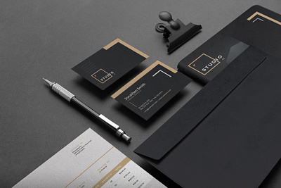 Corporate Identity black brand identity branding clean design identity logo simple