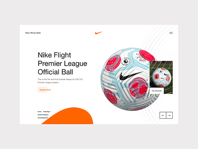 Nike Official Balls ball branding design football illustration inspiration logo nike nike app nike ui nike web soccer sport sport ui ui ui design ux ux design web