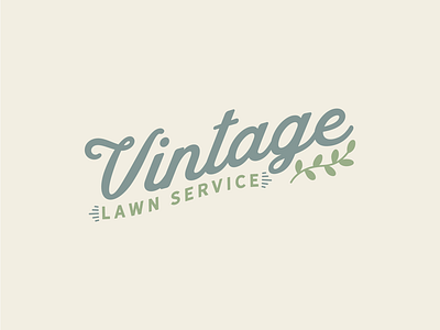 Vintage Lawn Service brandidentity branding design graphicdesigner illustrator logodesign logos