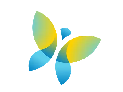 mentor rings logo branding butterfly design flat icon illustration logo microsoft ui ux vector