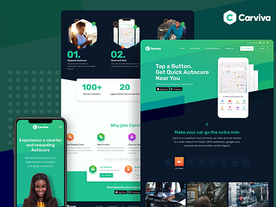 Website UI Design for Carviva app design figma figmaafrica figmadesign homepage identity logo market ui vehicles
