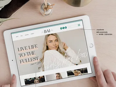 Chic Website Design for Wellness Coach boutique brand identity design branding chic feminine fitness coach personal trainer website design website development websites wellness