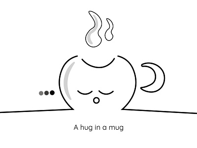 Cute mug adobe illustrator adobe photoshop art black and white design illustraion weekly warm up