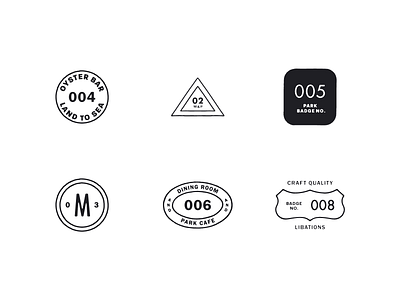 Restaurant Badges badge badgedesign branding drawing icon illustration lettering line art type typography