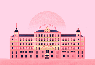 TGBH building hotel hotels pink procreate the grand budapest hotel