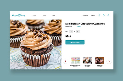 E-commerce page for desserts 012 buy online cupcake cupcake online cupcakes daily ui dailyui dailyui012 dailyuichallenge dessert desserts desserts online ecommerce ecommerce design ecommerce shop ui design uidesign uiux