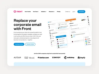 We have a new website 🙌 email front hero homepage website