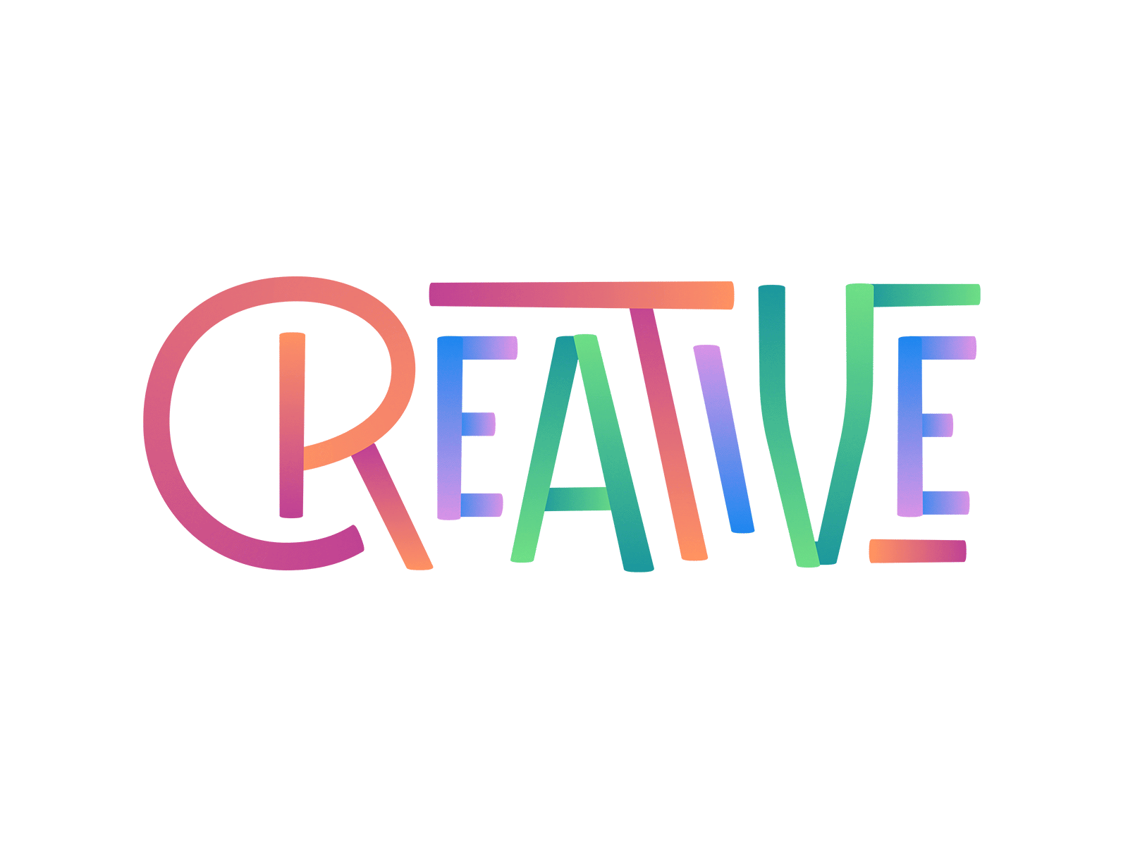 Just Trying to Be blends custom gradients imperfect lettering typography vector