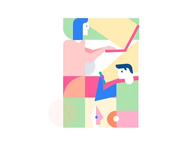 Let's learn! character design colors fresh graphic design illustration learning app online learning pastel vector