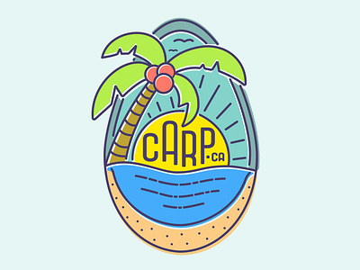 Carp/Carpinteria, CA beach bright colors carp carpinteria design graphic design graphic design illustrator monoline socal