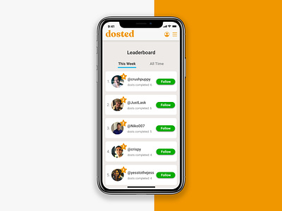 Mobile Leaderboard daily ui leaderboard mobile ui