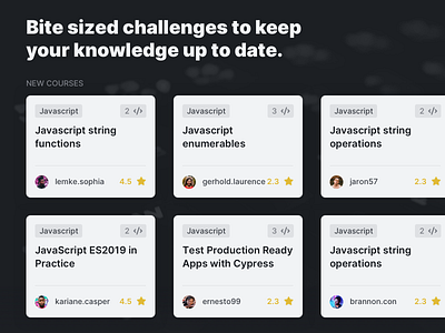 Bite sized challenge code design ui webapp