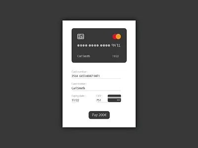 Daily UI Credit Card Checkout app dailyui flat ui ux web webdesign