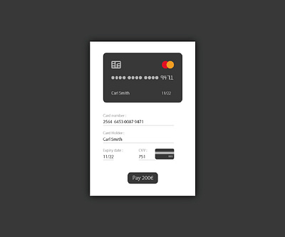 Daily UI Credit Card Checkout app dailyui flat ui ux web webdesign