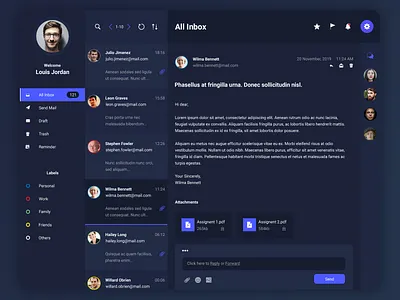 Dashboard UI - Emailing app branding clean design minimal responsive typography ui ux web