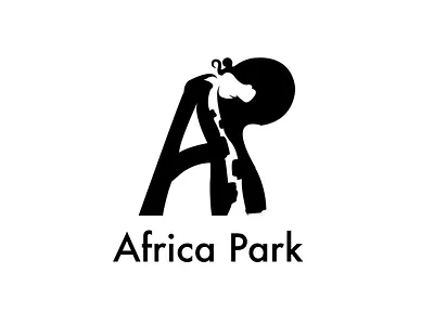 Africa Park a logo animal black letter letters logo logo design sig simple simplicity symbol white