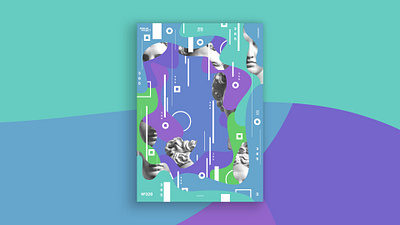 Digital Medium Blue Poster #328