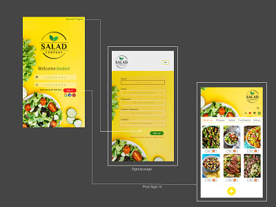 Salad Company Scr 3 3 app branding design icon illustration type typography ui ux vector