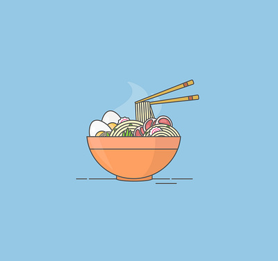 Tasty ramen adobe illustrator asia creative design flat food illustration illustration japan kawaii kawaii food vector vectorart