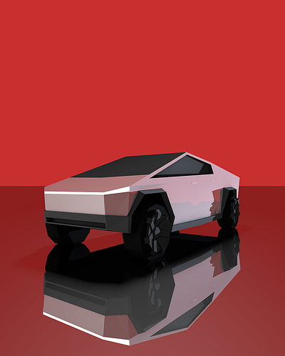 Tesla Cybertruck Low Poly 3d 3dillustration 3dmodeling car cinema4d cyberpunk diorama illustration isometric lowpoly lowpolyart render renders tesla
