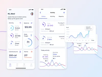 Activity Tracker activity activity tracker app application challange daily daily challange design fitness graphics illustration ios popular sport style tracker ui ux
