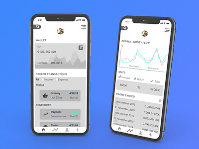 Financial app design app app design appdesign bank app banking app dailyui design finance financial homescreen money app simple ui uidesign uiux ux