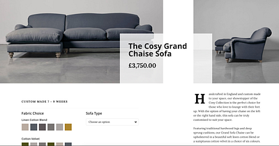 Furniture Product Page black clean css css grid ecommerce minimal white