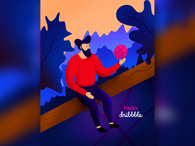 Hello Dribbble design icon illustration landing page ui minimal mobile app design ui ux vector web webdesign