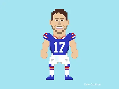 8-Bit Athletes: Josh Allen 8bit adobe animation branding buffalo bills design football game graphic design graphicdesign illustration illustration art illustrator jersey nfl player sports vector videogame