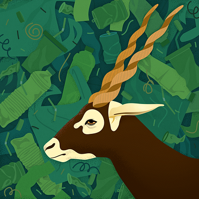 blackbuck blackbuck environment illustration noplastic vector waste wildlife