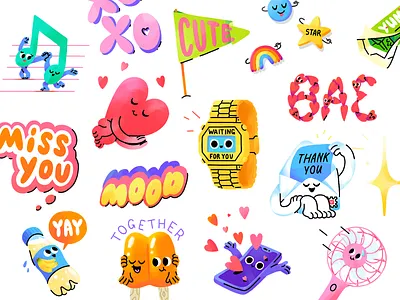 Good Mood Snapchat Stickers good illustration mishax mishaxgraphic mood snap snapchat stickerpack stickers