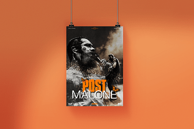 Post Malone - Raw & Unfiltered aesthetic cinematic concert grainy graphic design grunge illustrator music orange performance photoshop poster texture