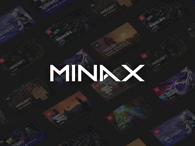 MINAX (Logo) brand identity branding channel futuristic gaming geometric logo minax modern visual identity wordmark youtube