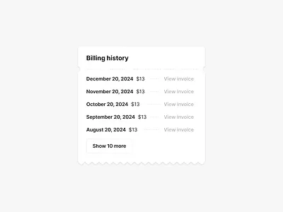 Billing history concept billing concept design flat design graphic design interface product product design ui ui design ui ux ux design web design website website design