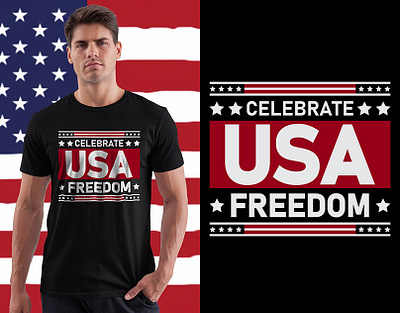 Usa T-Shirt Design american american t shirt branding clothing custom t shirt design design freedom graphic design illustration logo t shirt t shirt design t shirt logo typography united states usa usa logo usa theme usa theme logo