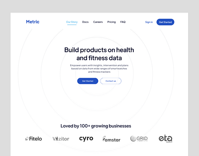 Digital Health - Landing Page | UX/UI Design branding design health homepage landing page logo minimal saas ui ux web web design website