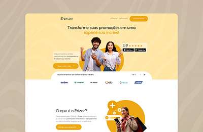 Landing Page app landing lp page ui yellow