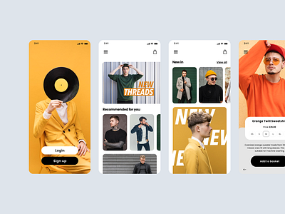 Mens Fashion App UI brand fashion fashion app fashion brand photography typography ui ui app ux web