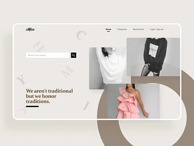 Women’s Fashion Clothing & Shoes - Mica brand clothing ecommerce fashion girls landing page mica product shoes tee shirt ui design uiux web design website women women fashion