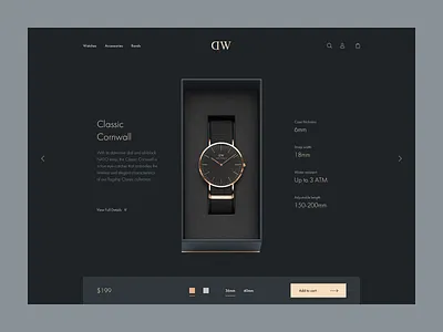 DW product details page clean design e commerce ecommerce eshop prestashop redesign shopify ui ux web