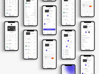 PeakWallet – FinTech App app design fintech fintech app minimal money money app money management product product design type typography ui ux vector