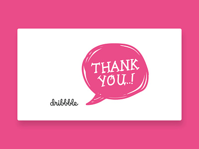 Thank You Dribbble creative design illustration inspirational vector