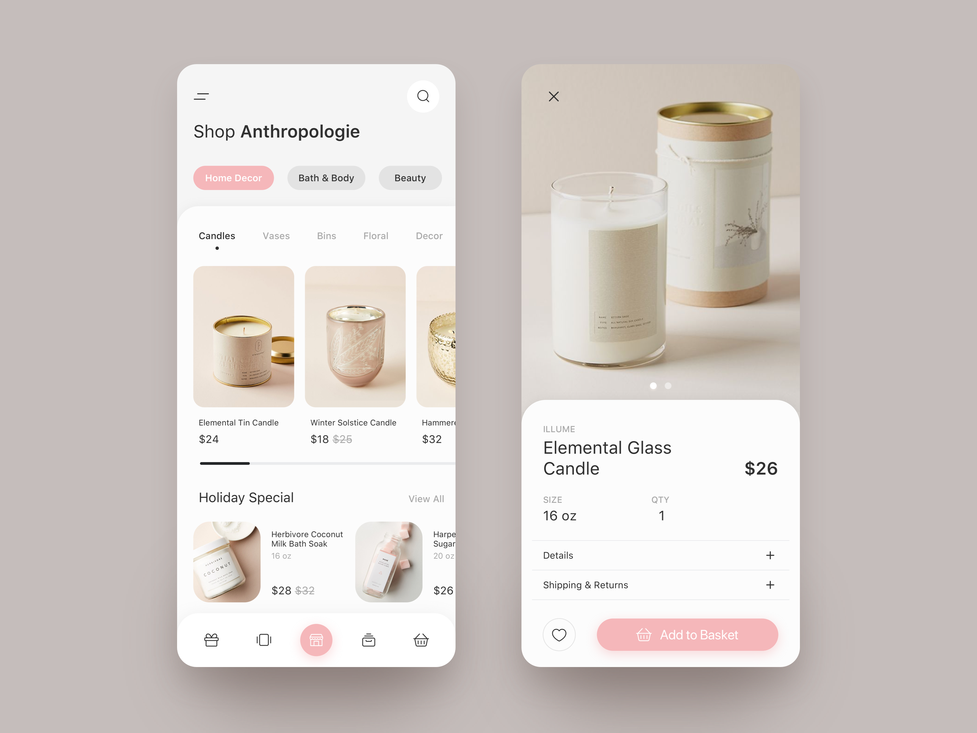 Example of Redesign Concept for Anthropologie.com
