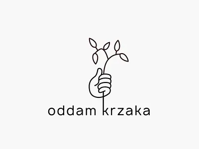 Oddam krzaka / Give back a bush bush flower logo hand logo